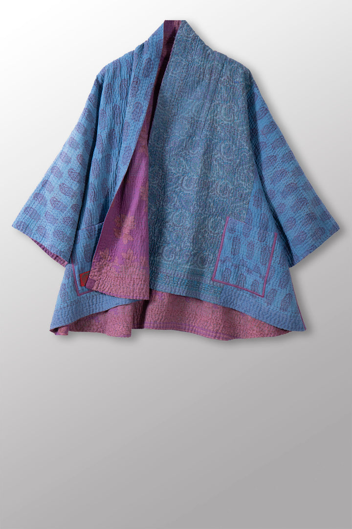 COTTON OVERDYE KANTHA KIMONO JKT - ov4004-cprp007a -