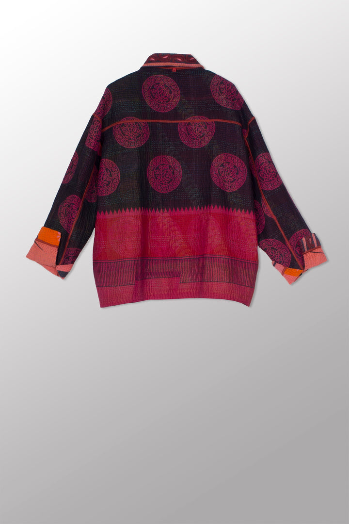 COTTON OVERDYE KANTHA WORKERS JACKET - ov4085-cfus001m -