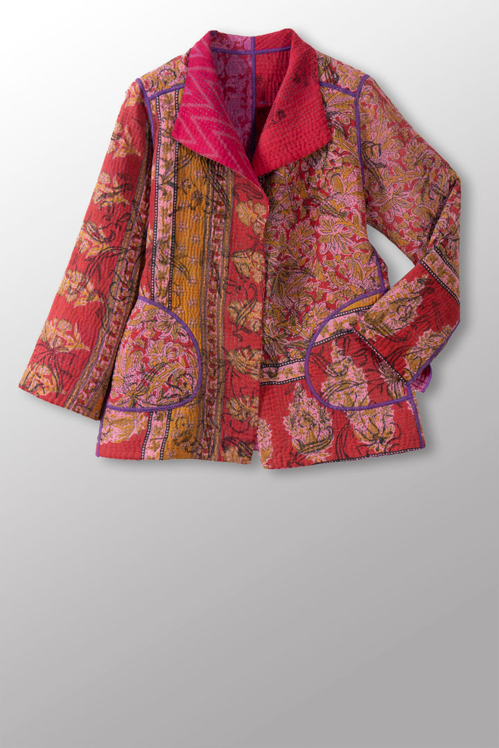 COTTON OVERDYE KANTHA SHORT JKT - ov4007-cfus034s -