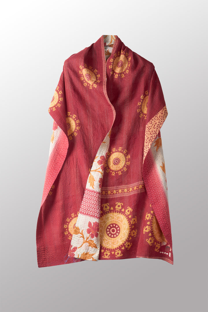 VINTAGE COTTON KANTHA SCARF STANDARD - cv2801-0011a -