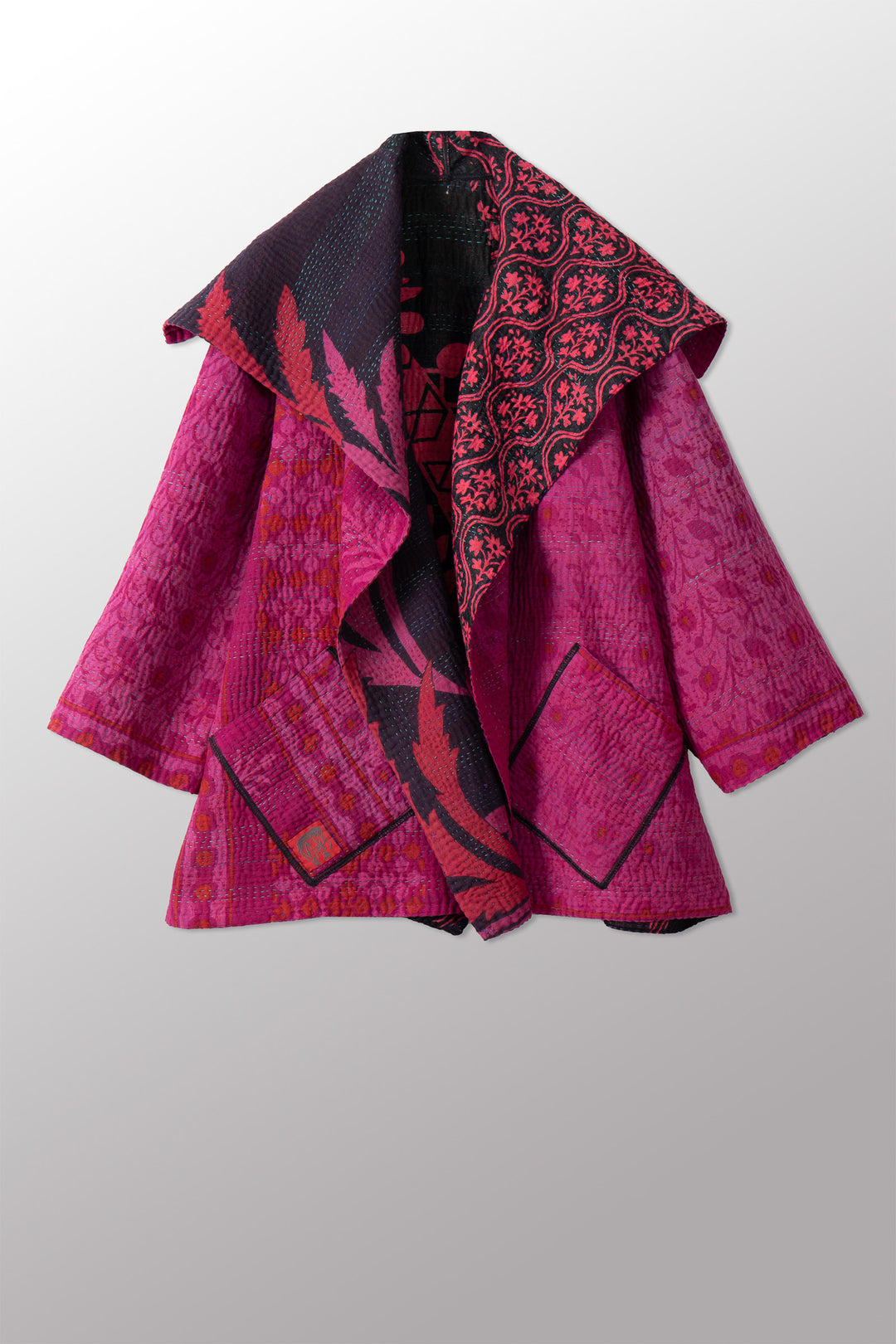 COTTON OVERDYE KANTHA FLARE JKT - ov4010-cfus007a -