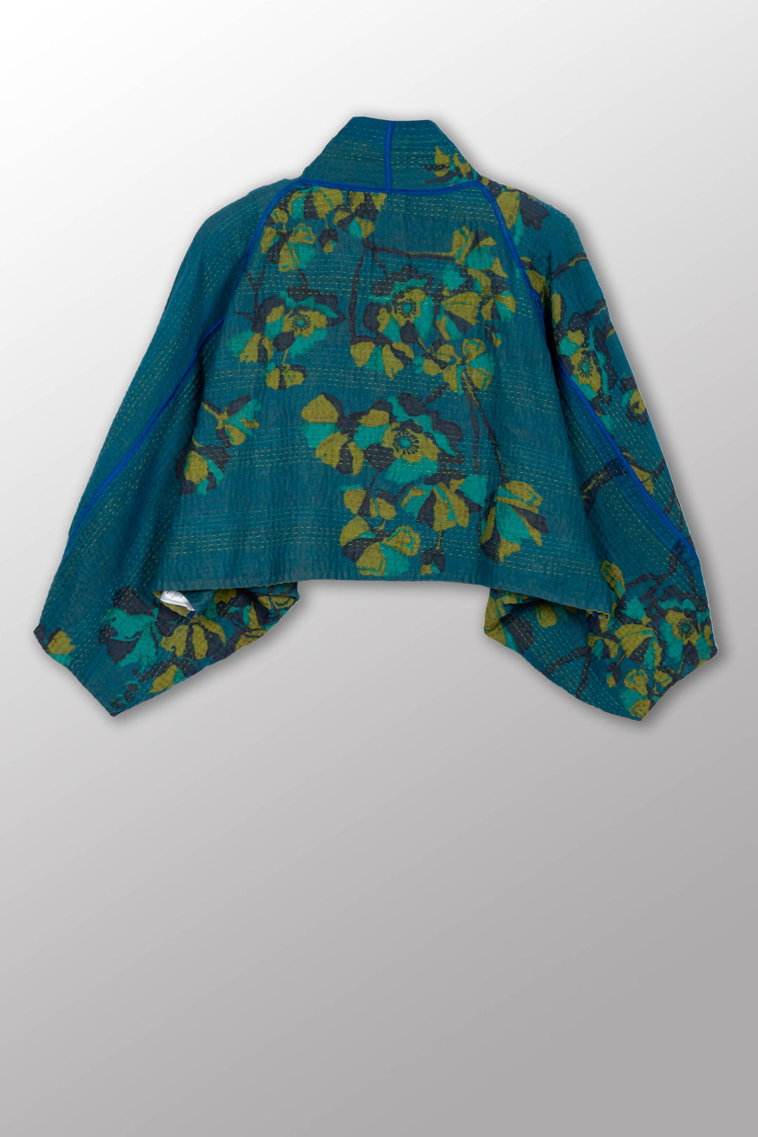 BLOOMING FLOWERS KANTHA PUFF SLV. SHRUG - bf4062-grn -