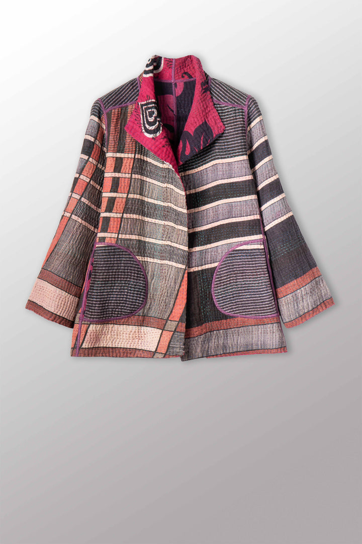 COTTON OVERDYE KANTHA SHORT JKT - ov4007-cpik001s -