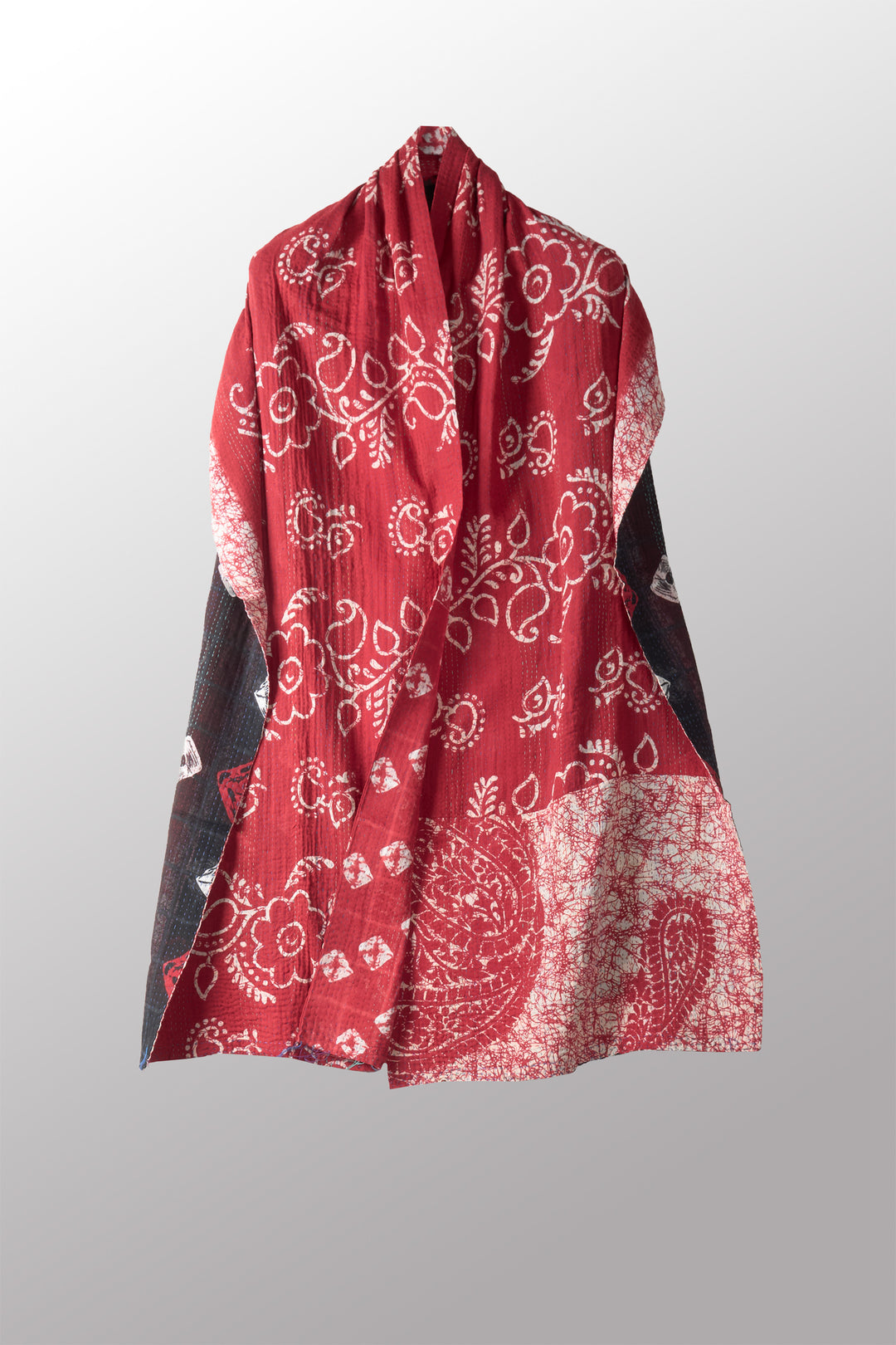 VINTAGE COTTON KANTHA SCARF STANDARD - cv2801-0006a -