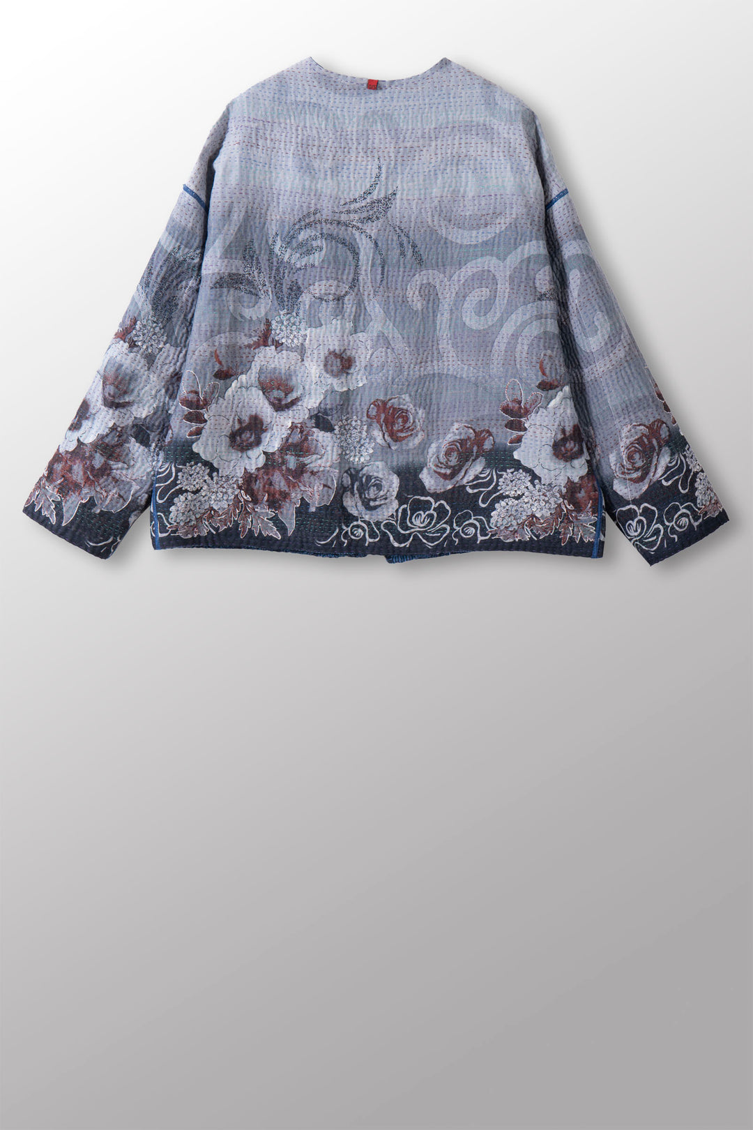 COTTON OVERDYE KANTHA CREW NECK SHORT JKT - ov4053-cblu010a -