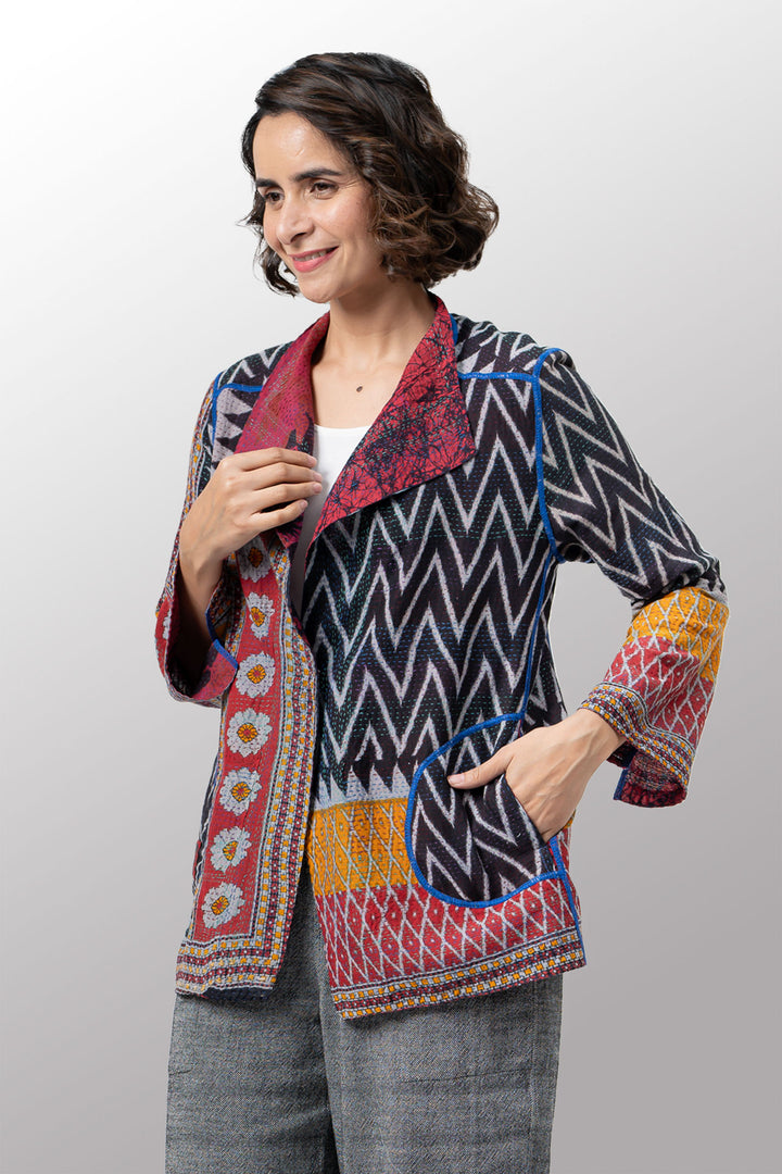 COTTON OVERDYE KANTHA SHORT JKT - ov2007-cred003l -