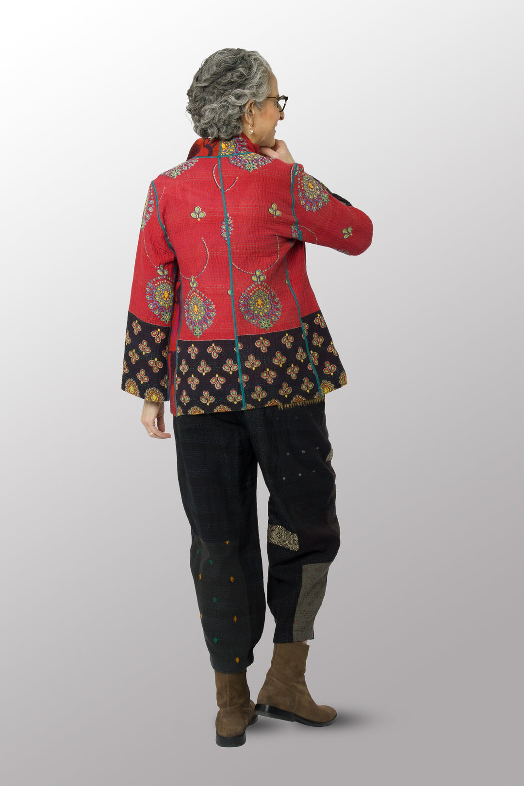 COTTON OVERDYE KANTHA SHORT JKT - ov4007-cgrn032m -