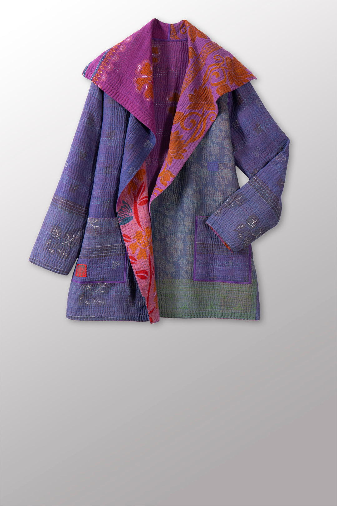 COTTON OVERDYE KANTHA POCKET JKT - ov4002-cprp012a -