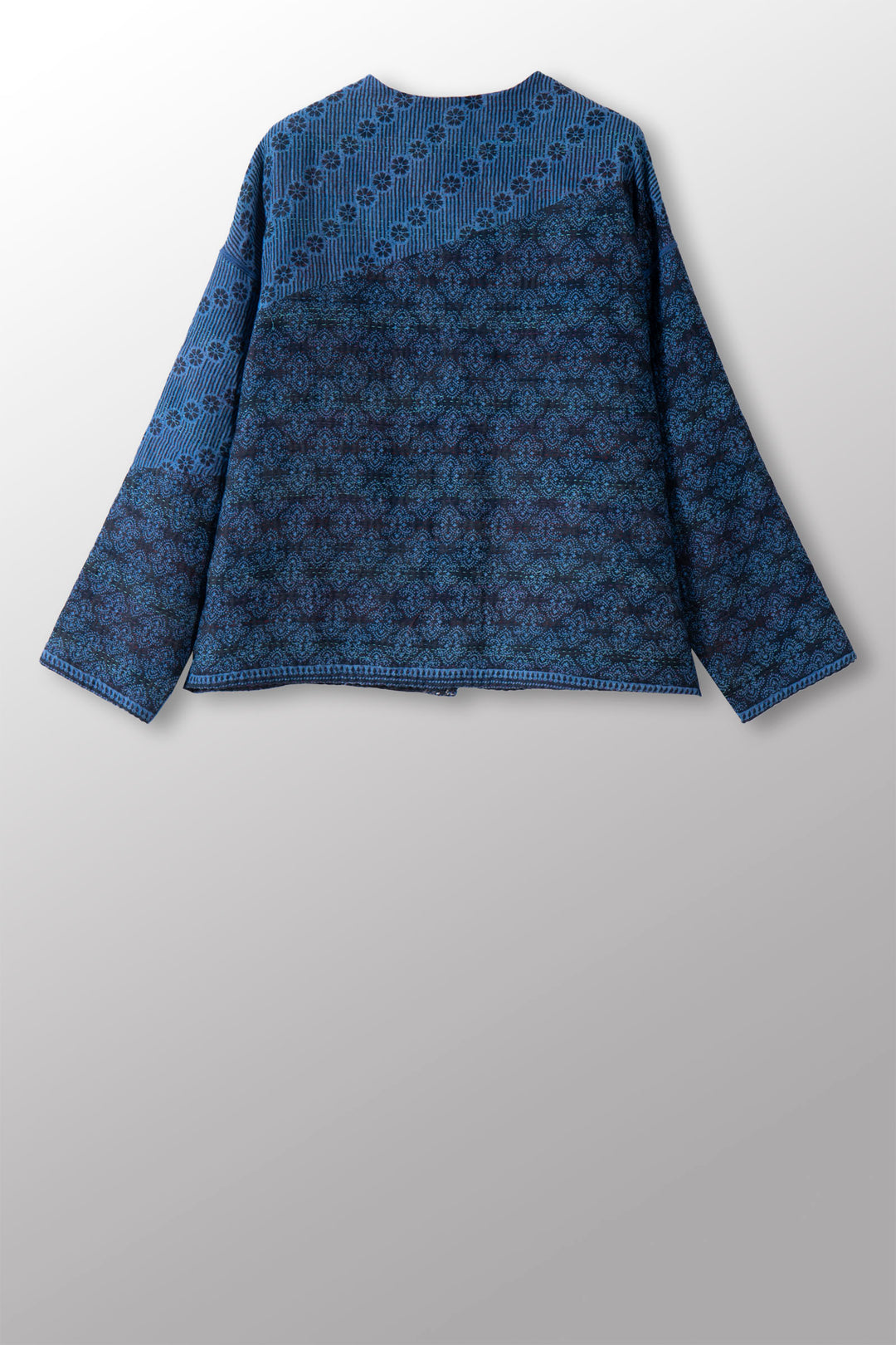 COTTON OVERDYE KANTHA CREW NECK SHORT JKT - ov4053-cblu010a -