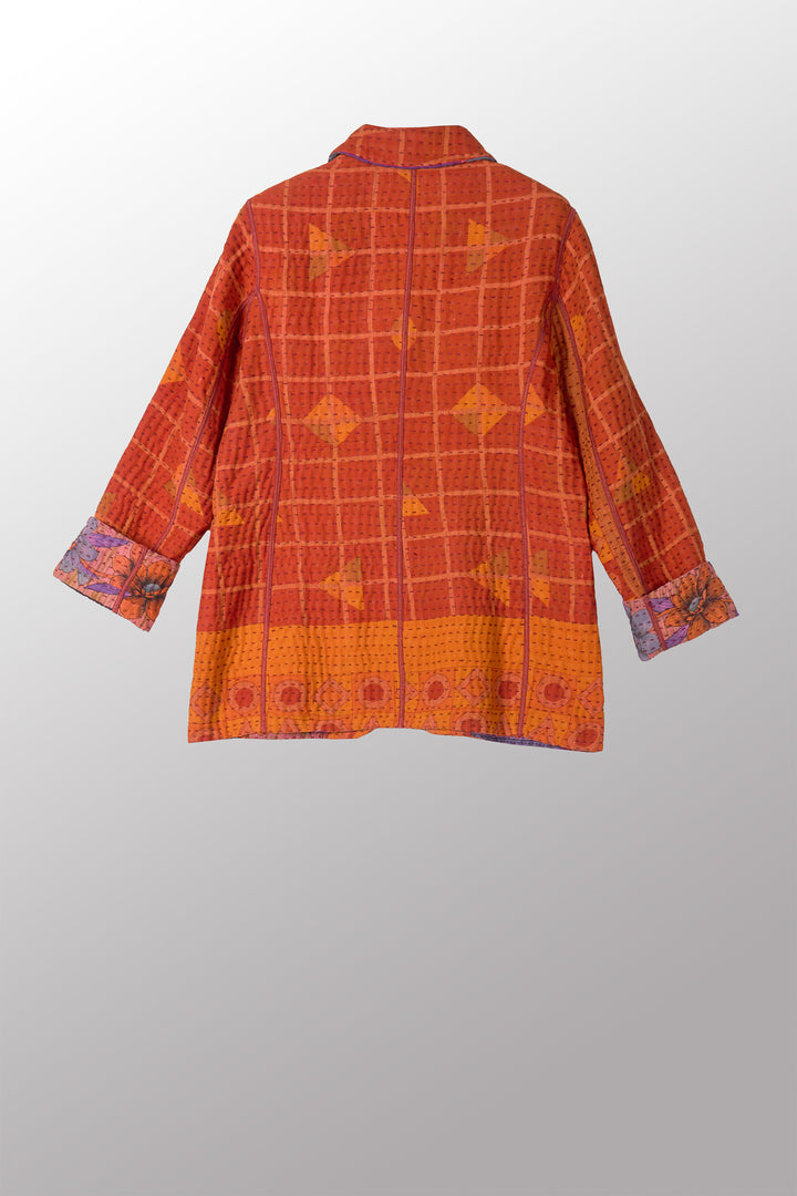 VINTAGE COTTON BBK KANTHA BASIC JACKET - bl-bb4052-0001s -