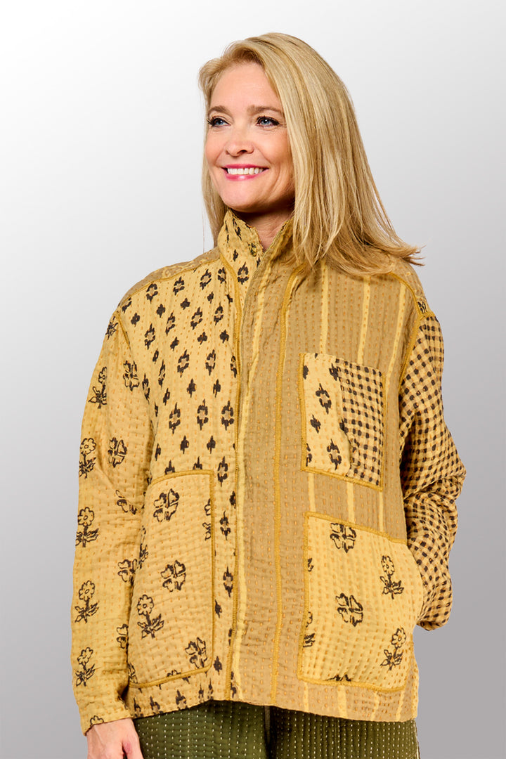 BBK PATCH KANTHA MEN'S BLOUSON - bl-bbp4040-ntl -