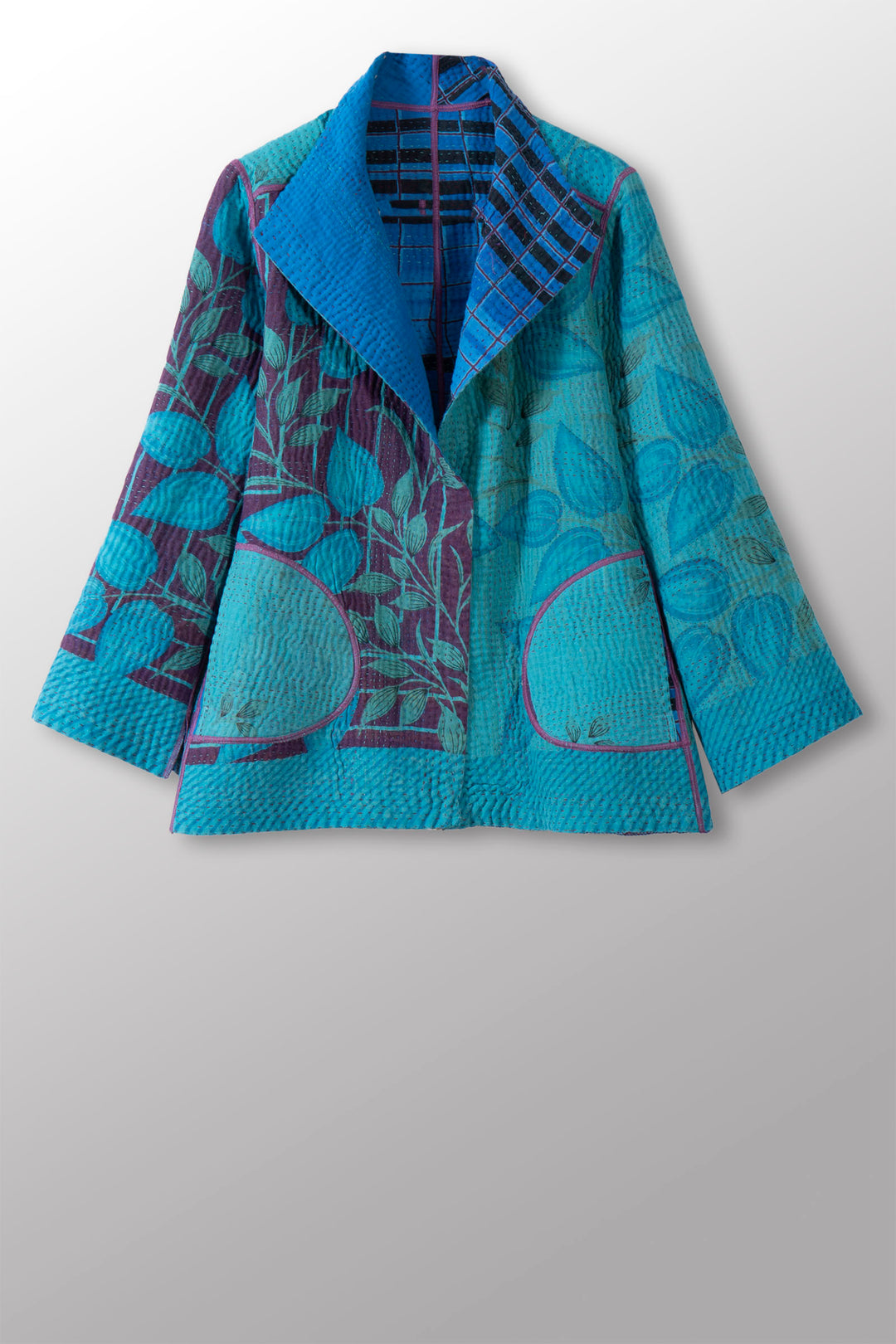 COTTON OVERDYE KANTHA SHORT JKT - ov4007-ctel035m -