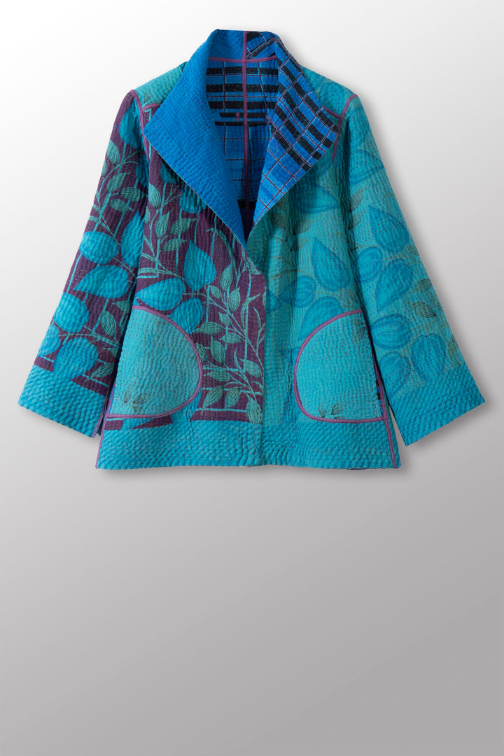 COTTON OVERDYE KANTHA SHORT JKT - ov4007-ctel035m -