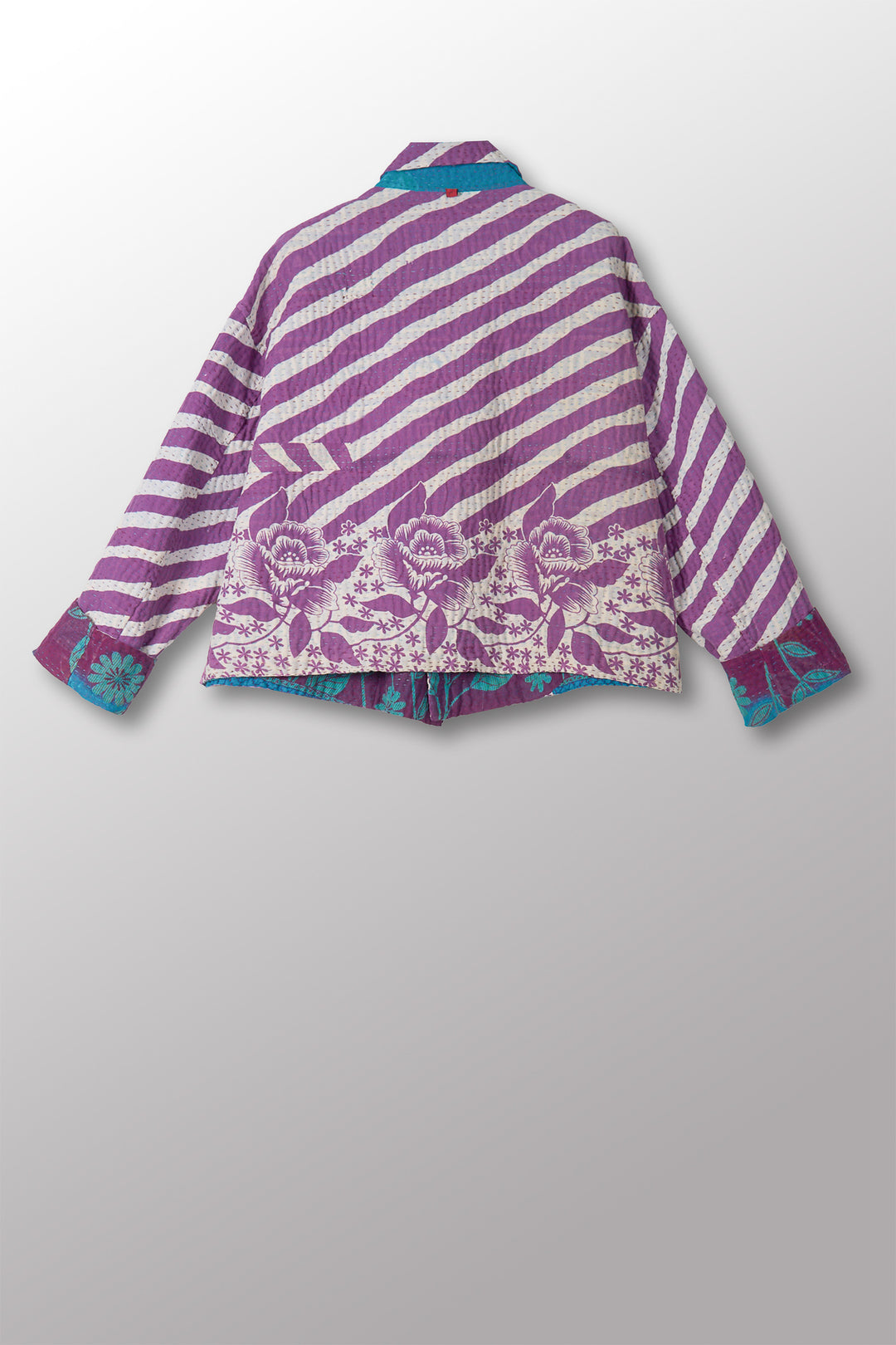 COTTON OVERDYE KANTHA LAPELED SHORT JKT - ov4081-cblu001m -