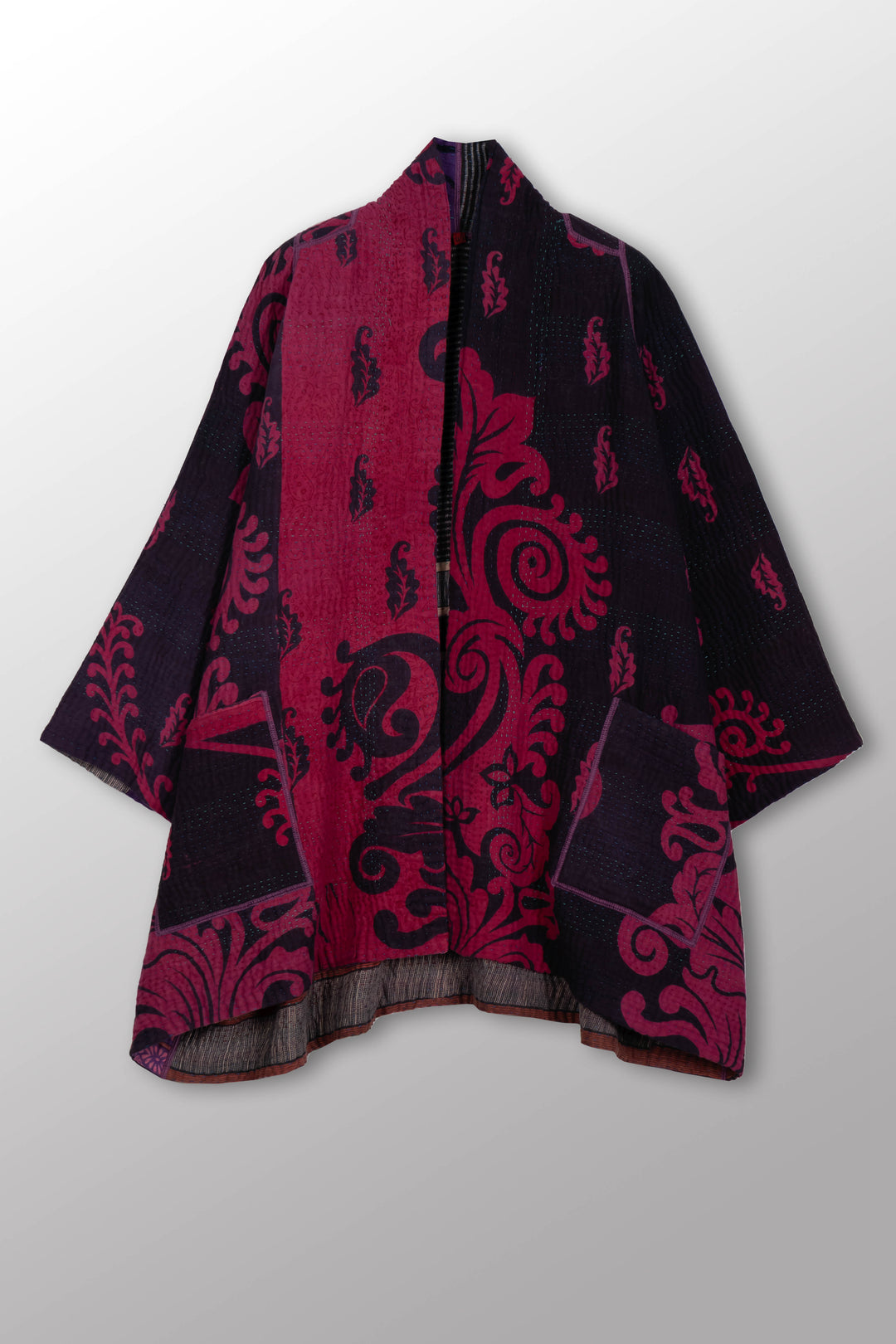 COTTON OVERDYE KANTHA A-LINE JKT - ov4003-cpik001a -