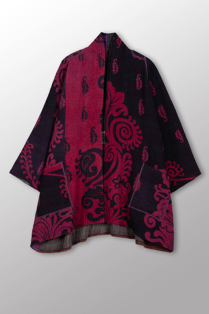 COTTON OVERDYE KANTHA A-LINE JKT - ov4003-cpik001a -