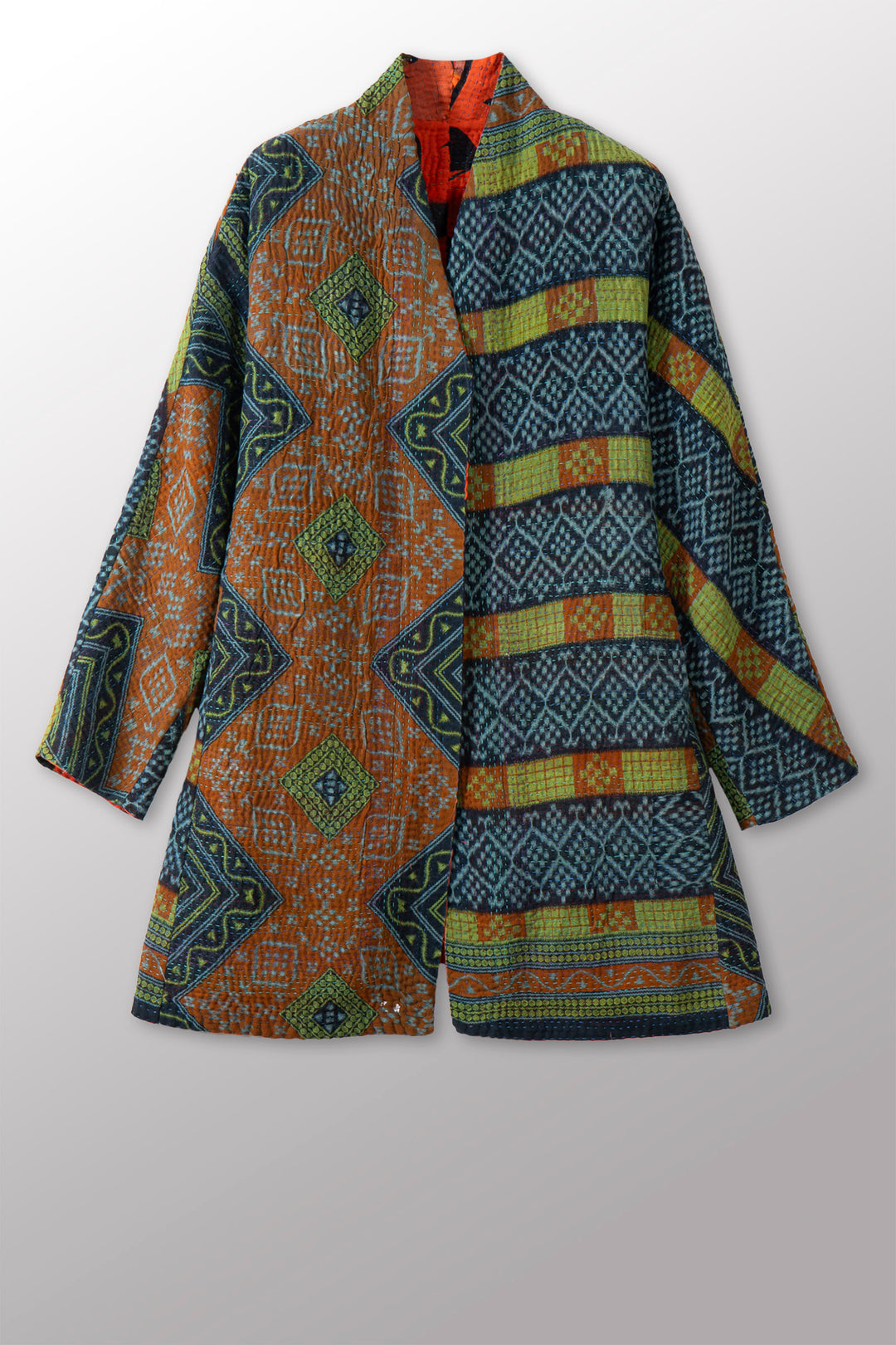 COTTON OVERDYE KANTHA HIGH-NECK TOPPER - ov4045-corg001a -