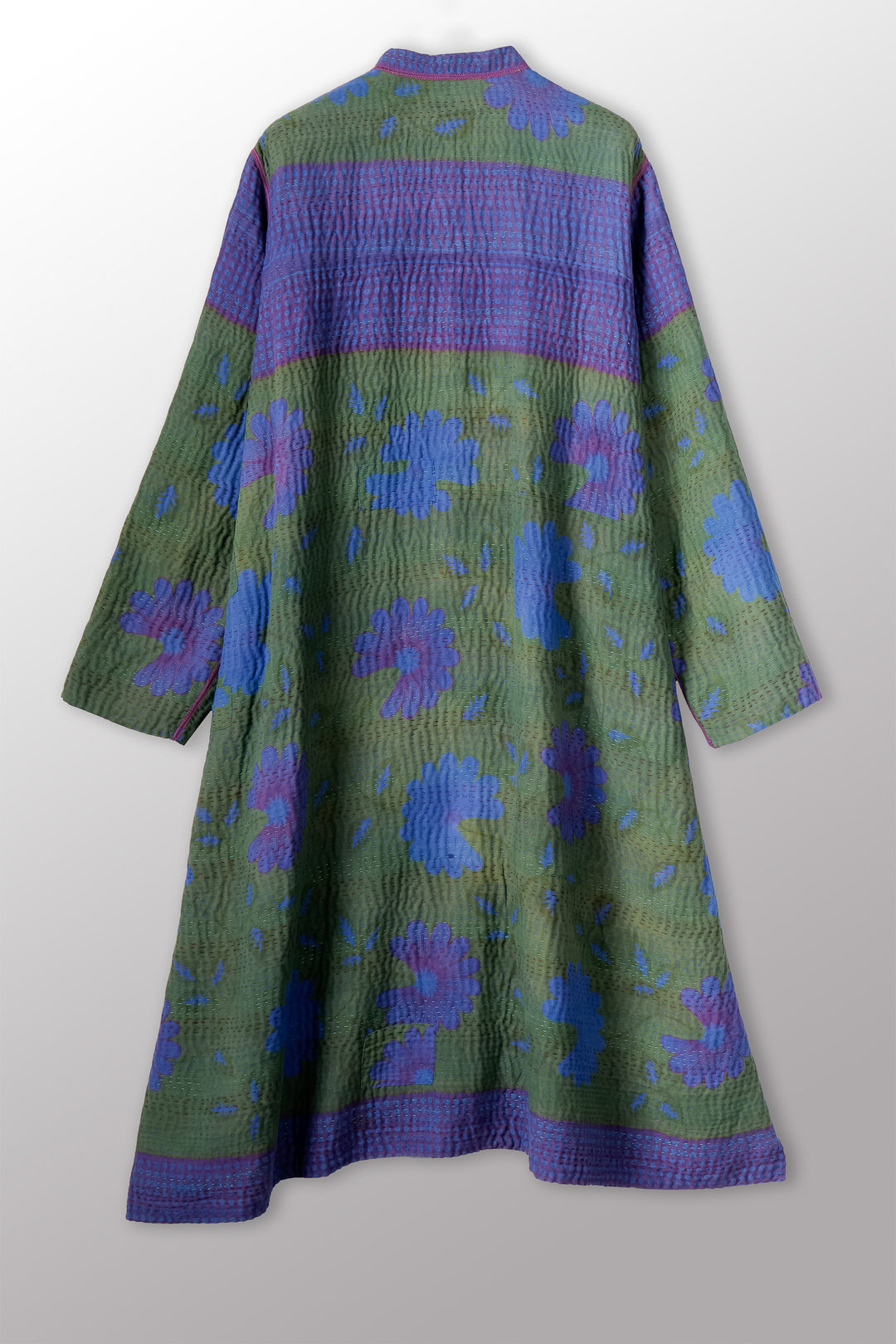 COTTON OVERDYE KANTHA KAFTAN COAT - ov4343-corg001m -