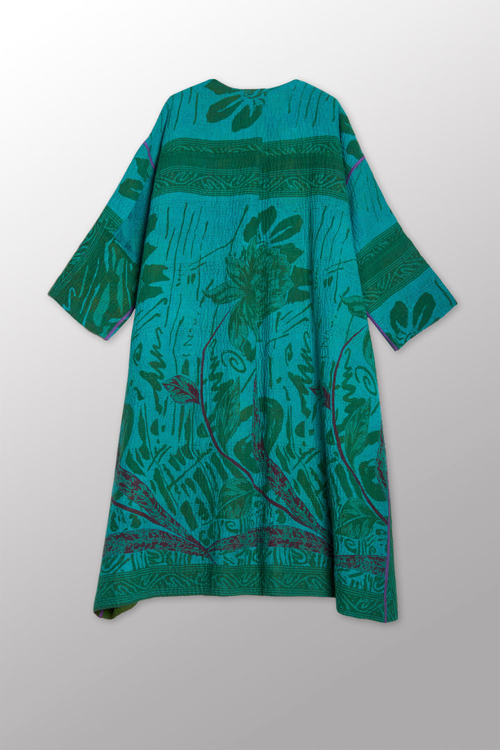 COTTON OVERDYE KANTHA LONG DUSTER - ov4328-ctel004a -