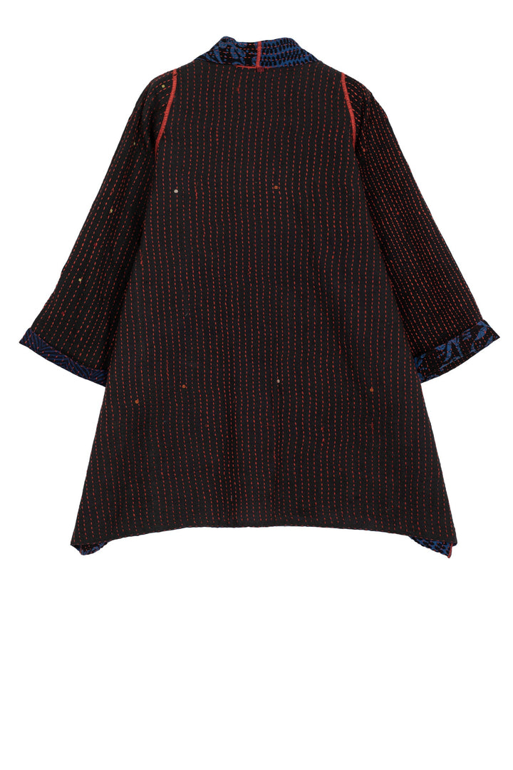 BLUE PRAIRIE BBK KANTHA A-LINE JACKET - bk2003-blu -