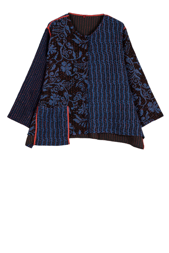 BLUE PRAIRIE BBK KANTHA A-LINE SHORT JACKET - bk2019-blu -
