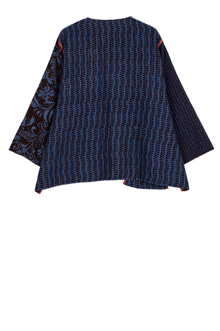 BLUE PRAIRIE BBK KANTHA A-LINE SHORT JACKET - bk2019-blu -