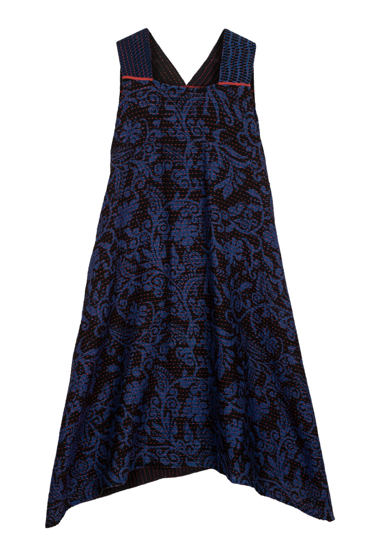 BLUE PRAIRIE BBK KANTHA TENT DRESS - bk2413-blu -