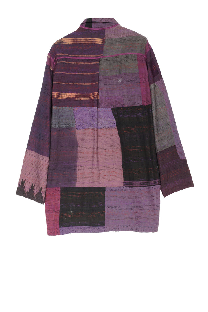 BROCADE PATCHED KANTHA SHIRT JKT - bp2023-ind -