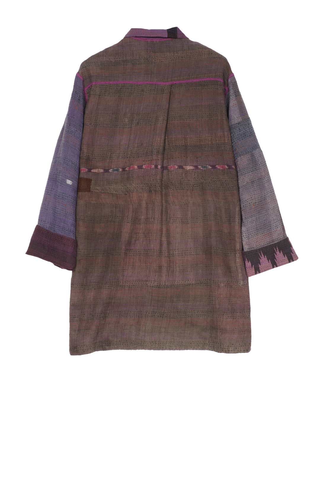 BROCADE PATCHED KANTHA SHIRT JKT - bp2023-ind -