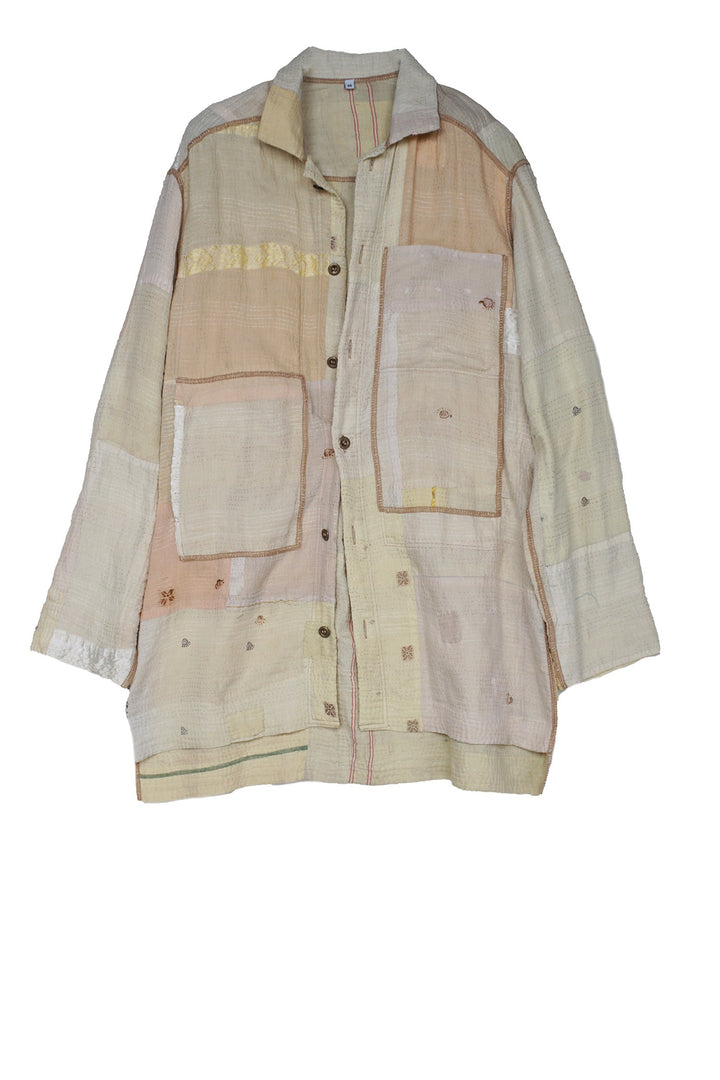 BROCADE PATCHED KANTHA SHIRT JKT - bp2023-ivy -