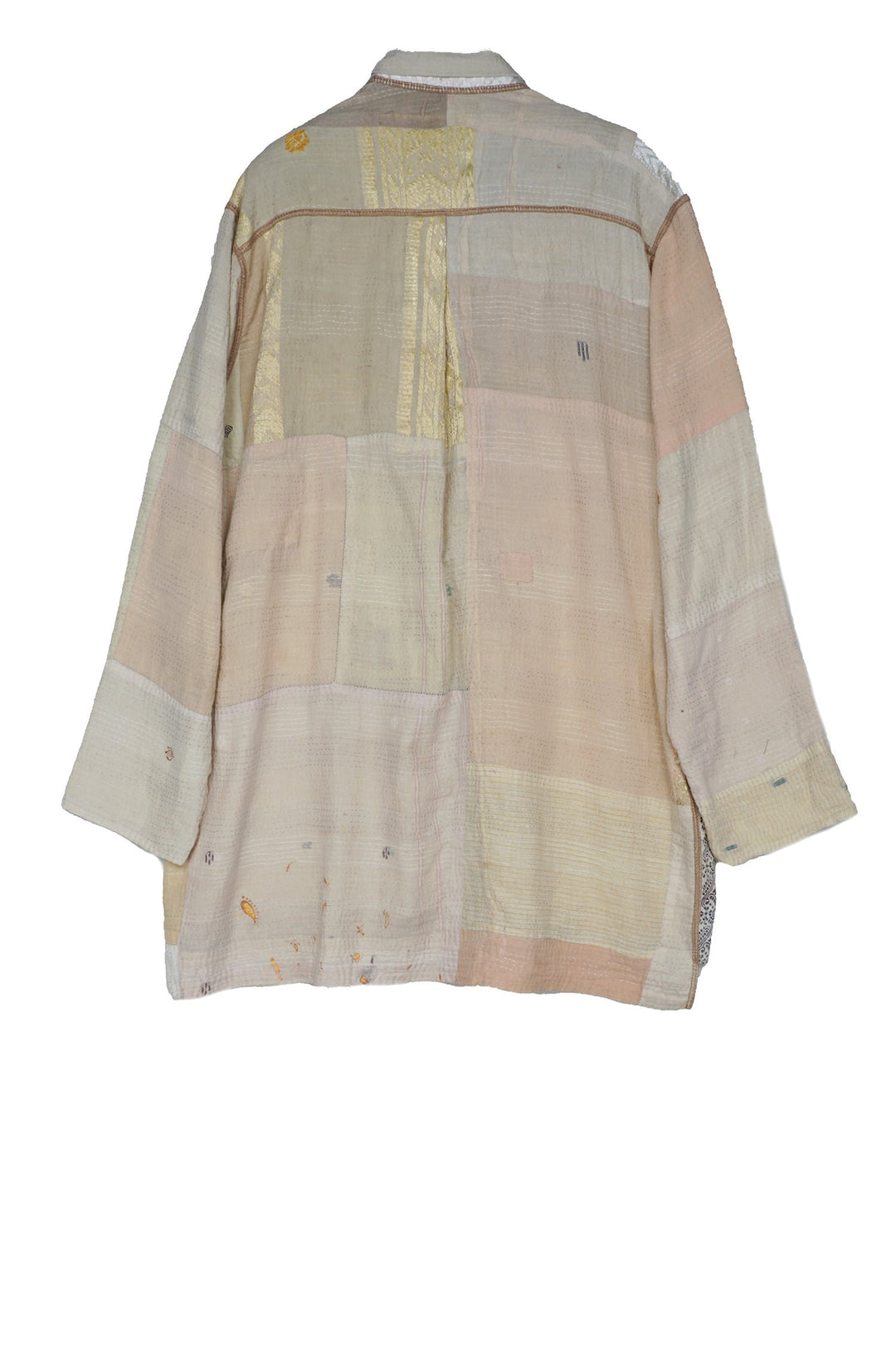 BROCADE PATCHED KANTHA SHIRT JKT - bp2023-ivy -