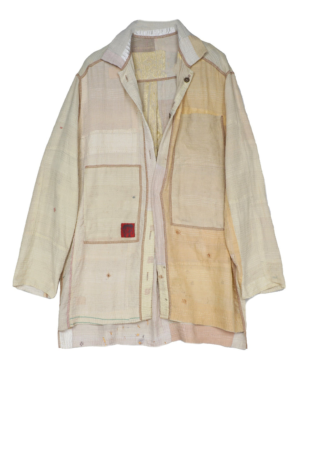 BROCADE PATCHED KANTHA SHIRT JKT - bp2023-ivy -