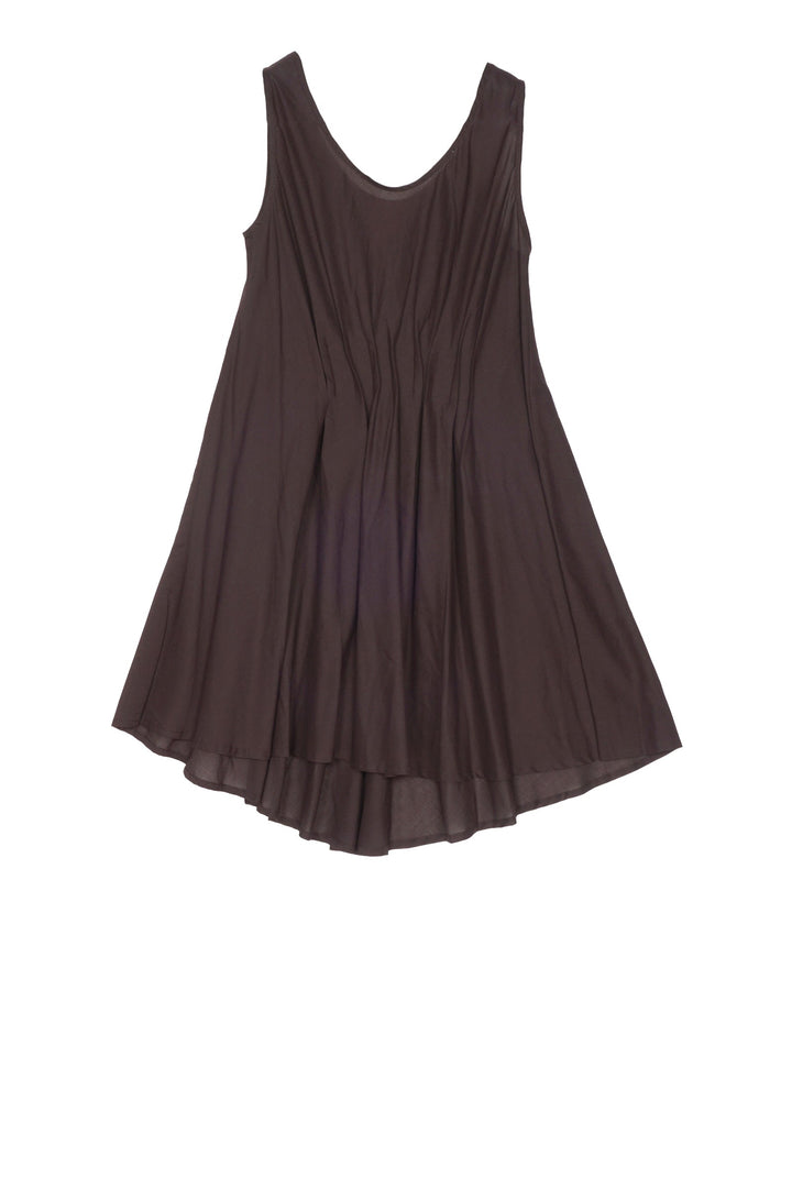 COTTON LAWN TANK TUNIC - cl1506-brn -