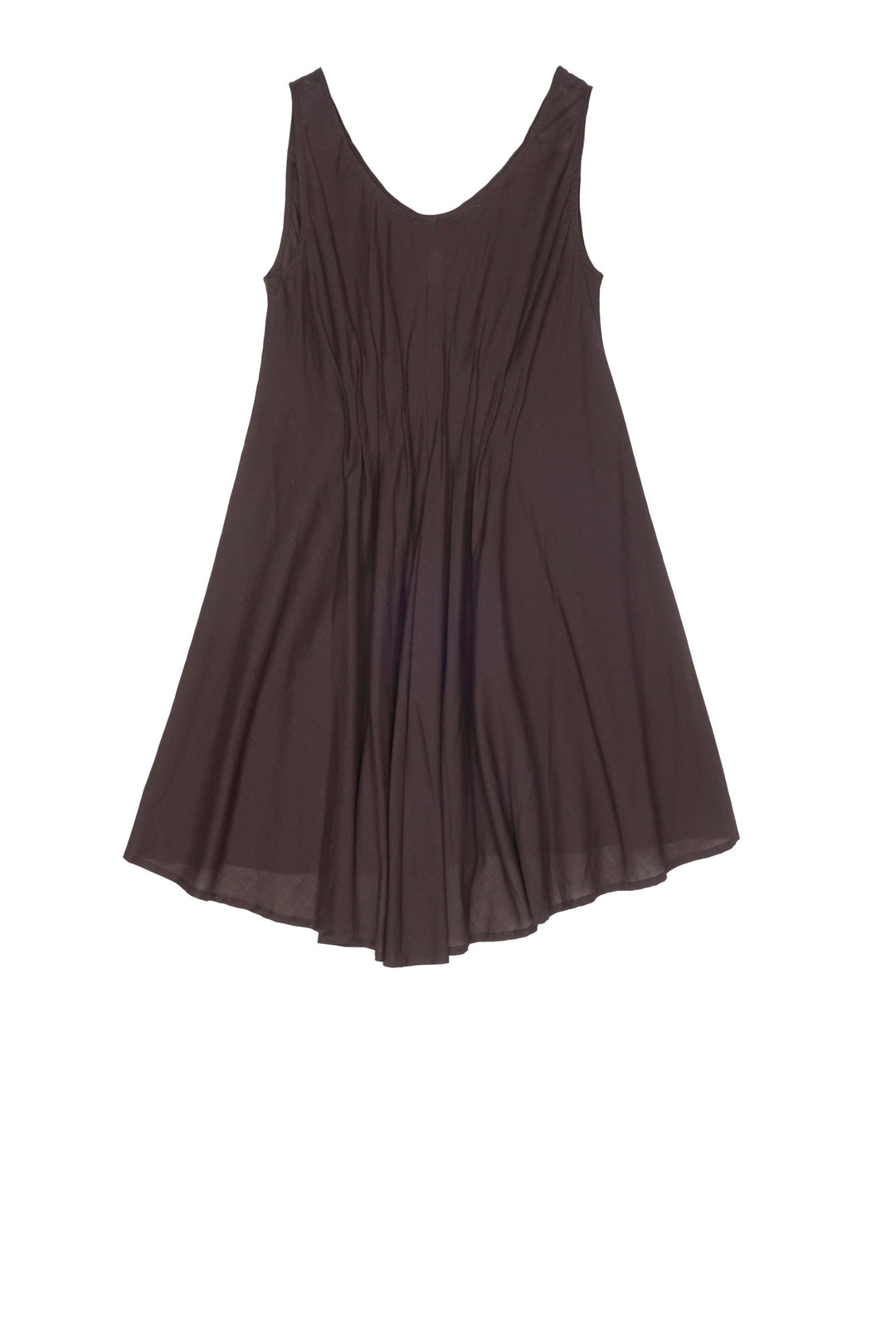 COTTON LAWN TANK TUNIC - cl1506-brn -