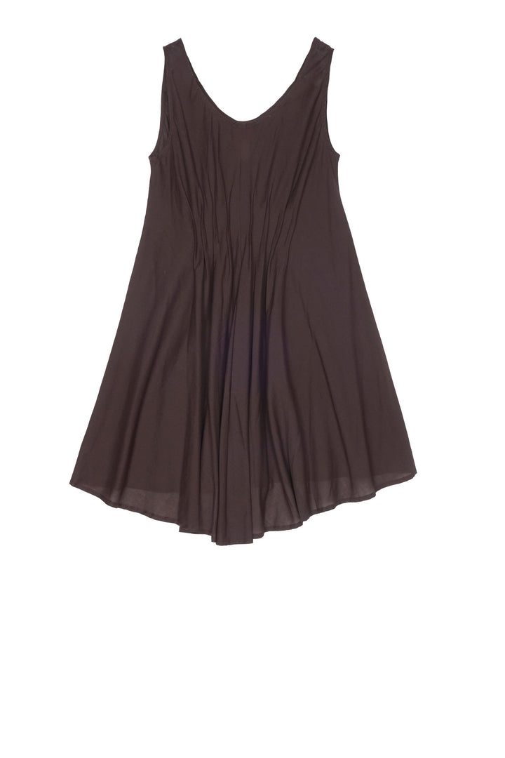 COTTON LAWN TANK TUNIC - cl1506-brn -