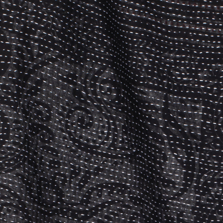 COTTON PAISLEY KANTHA DRAW STRING GAUCHO - cp2627-wht -