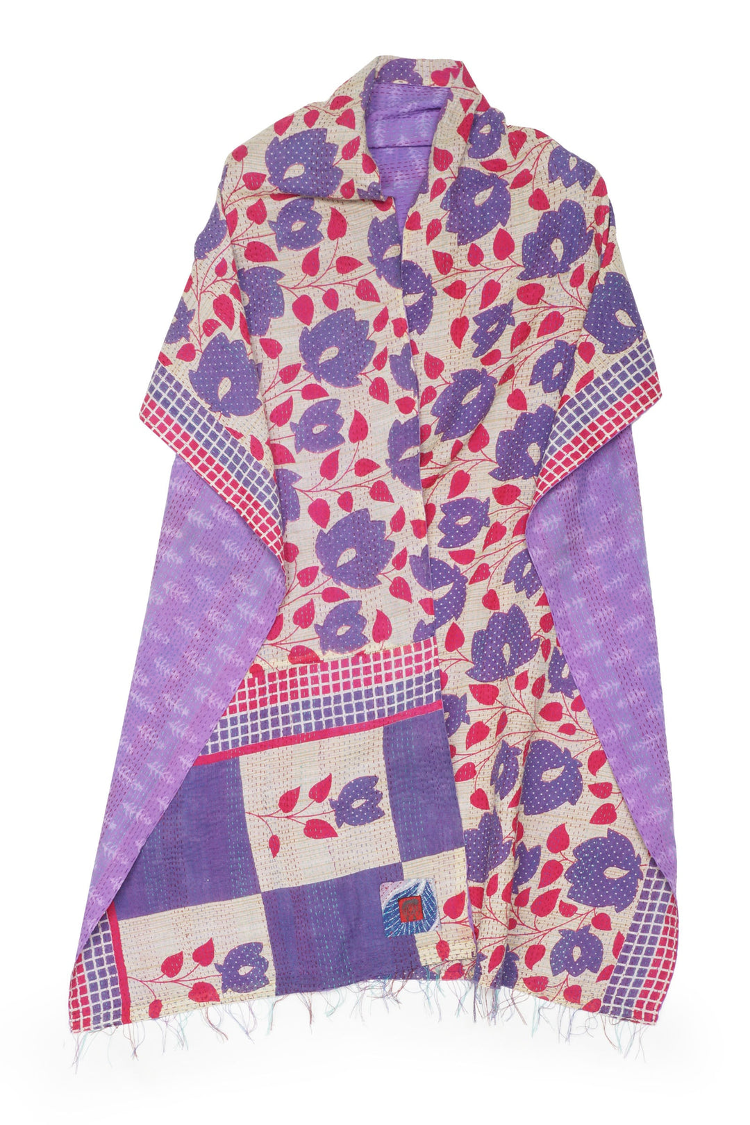VINTAGE COTTON KANTHA SCARF STANDARD - cv2801-0018a -
