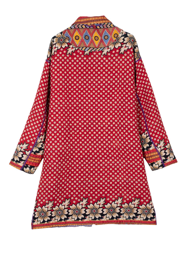 VINTAGE COTTON KANTHA LONG LINE JACKET - cv4059-5002s -
