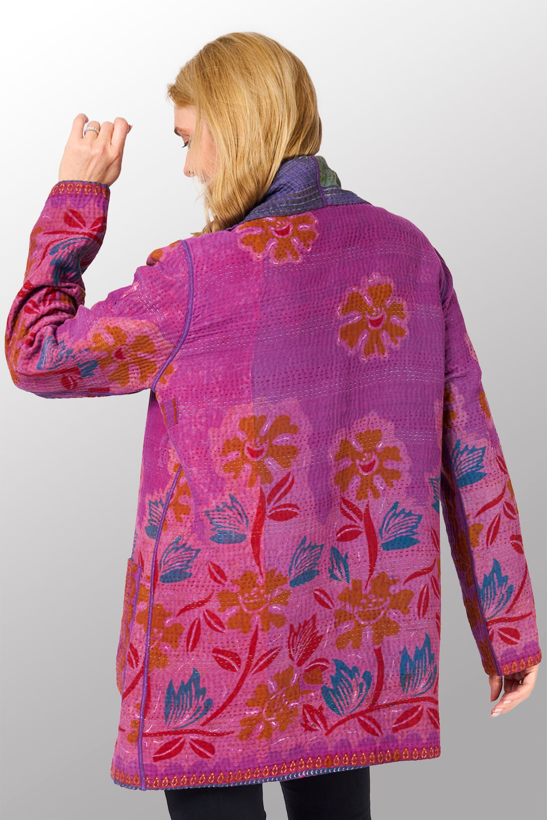 COTTON OVERDYE KANTHA POCKET JKT - ov4002-cprp012a -