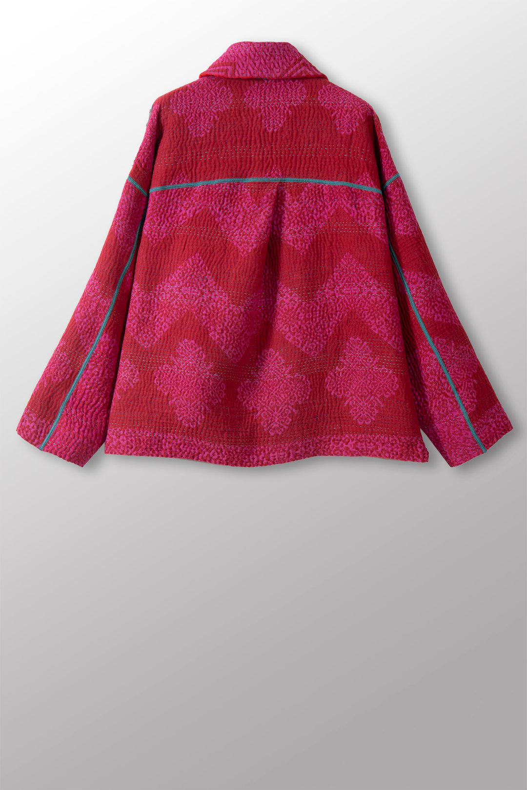 COTTON OVERDYE KANTHA CROPPED SHIRT JACKET - ov4075-cfus004a -