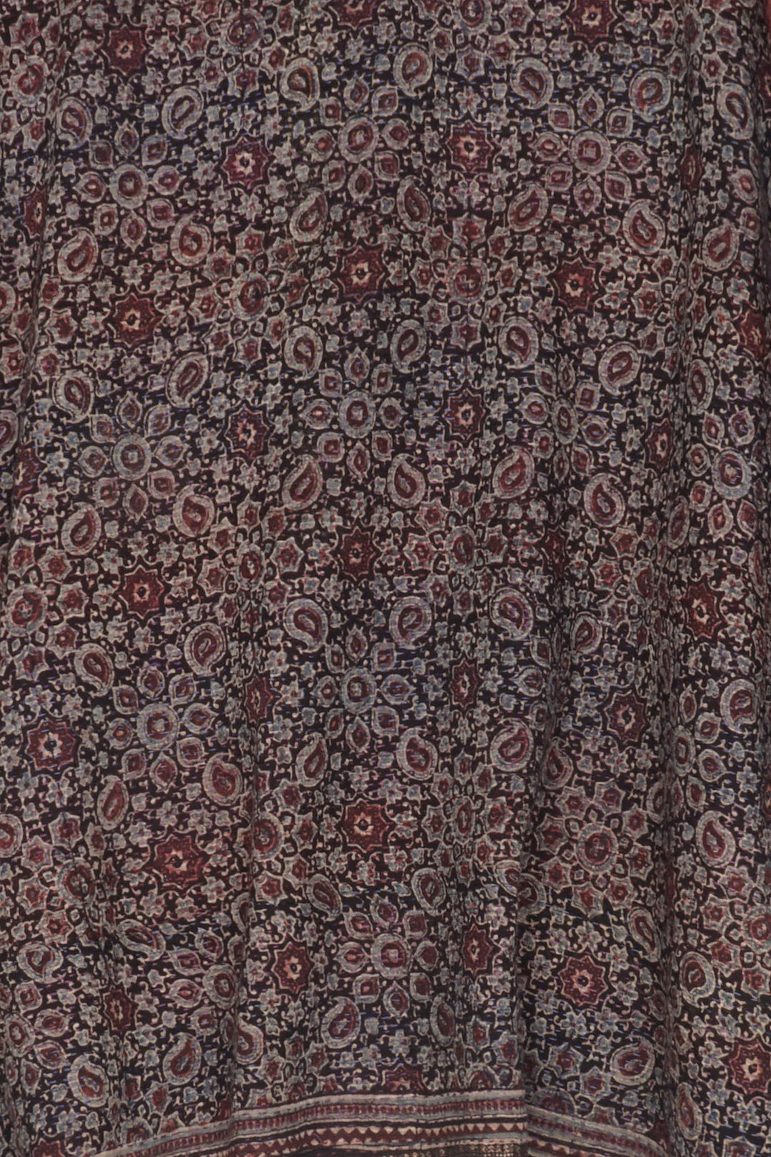 AJRAKH & COTTON OMBRE PATCH KANTHA A-LINE JACKET - ac2003-brn -