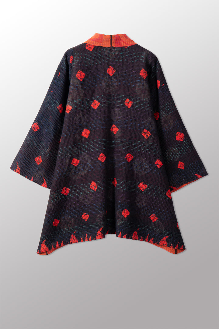 COTTON OVERDYE KANTHA A-LINE JKT - ov4003-corg035a -