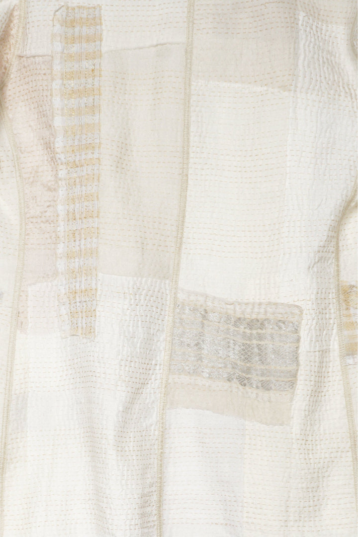 FRAYED PATCH KANTHA SHORT JKT - fi2007-ivy -