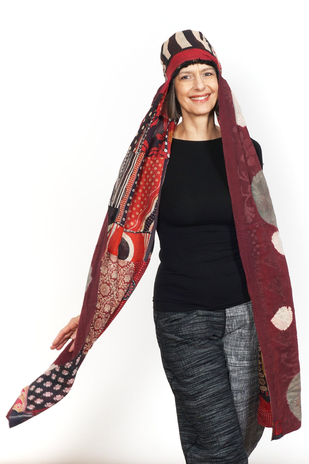 KANTHA CASK STOLE HAT BY KYOKO MURAYAMA - kym-23-017 -