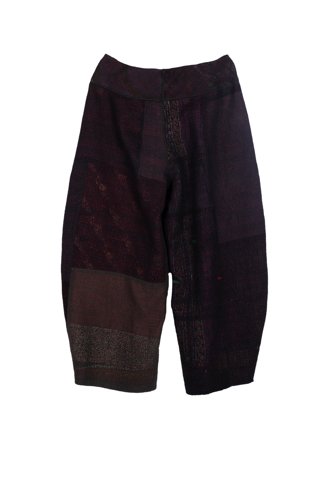 MUJI PATCH KANTHA LANTERN PANTS - mp4634-blk -