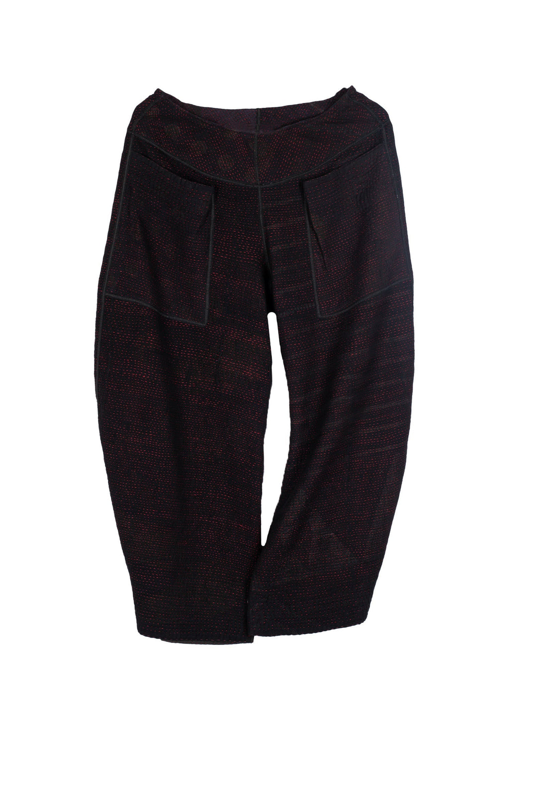 MUJI PATCH KANTHA LANTERN PANTS - mp4634-blk -