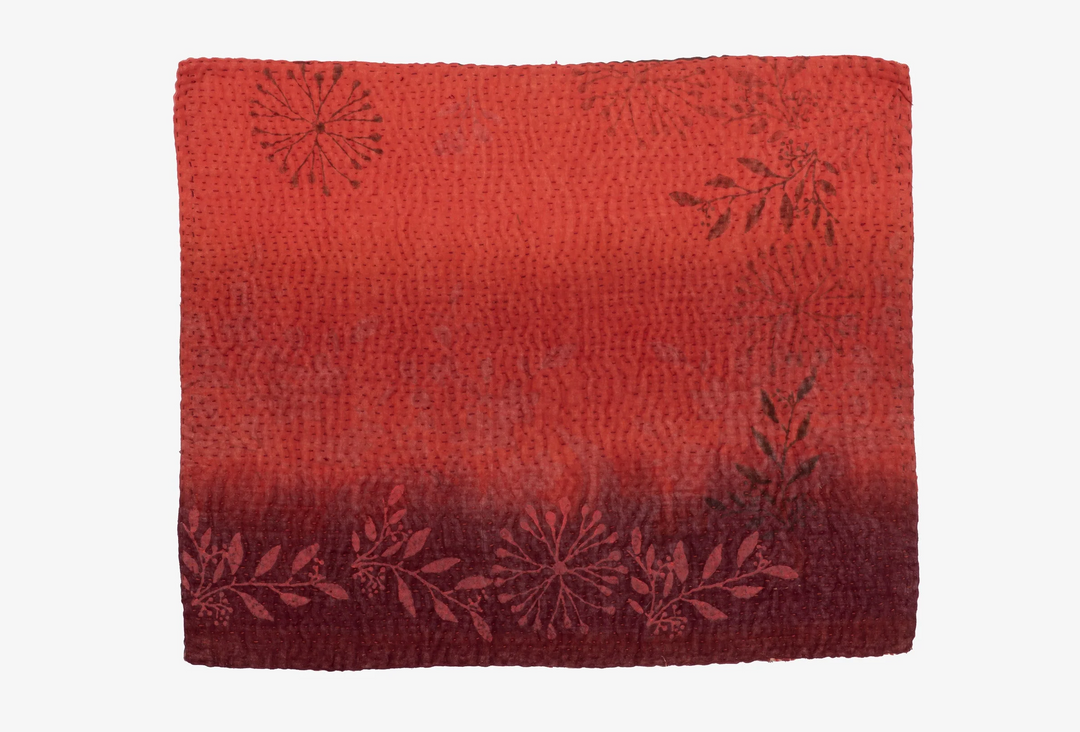 Ombre Patch Handmade Placemats -Orange (SET OF 2)
