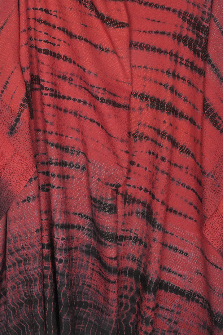 SERPENT PRINT KANTHA SHAWL X-LARGE - sp2804-red -