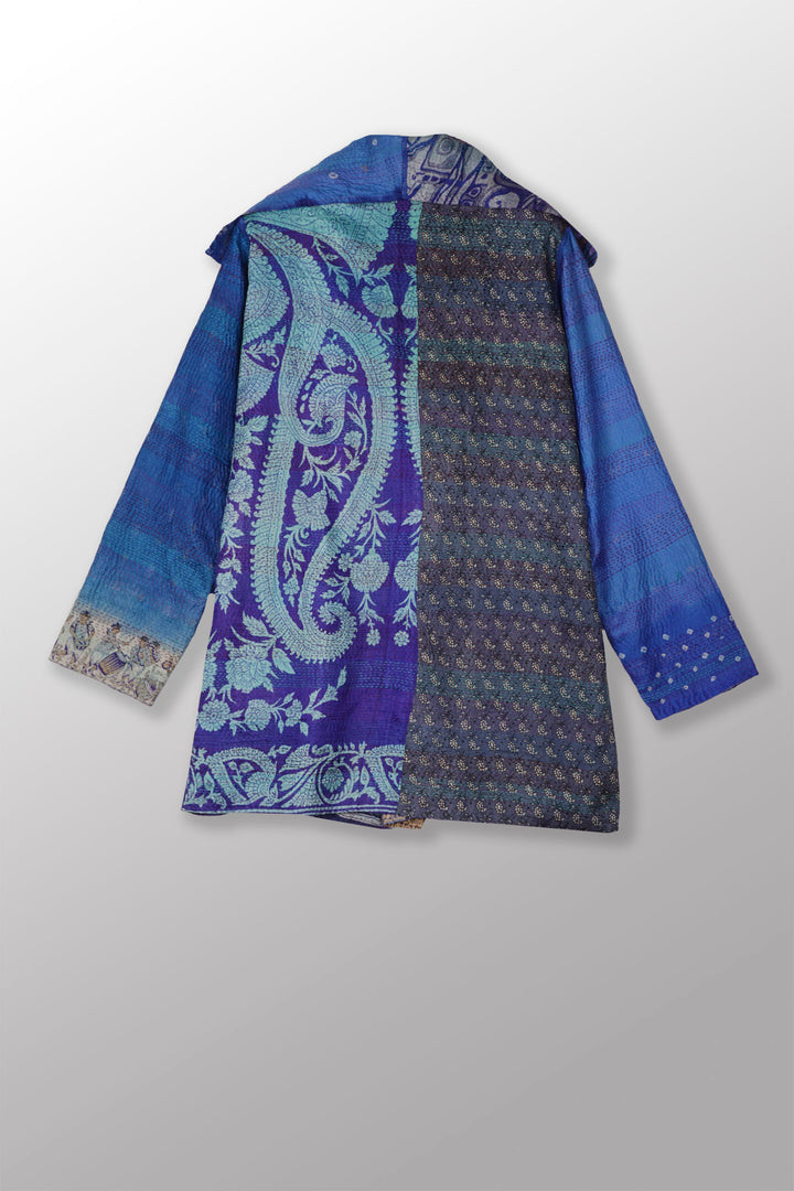 VINTAGE SILK KANTHA POCKET JKT - sv2002-0058a -