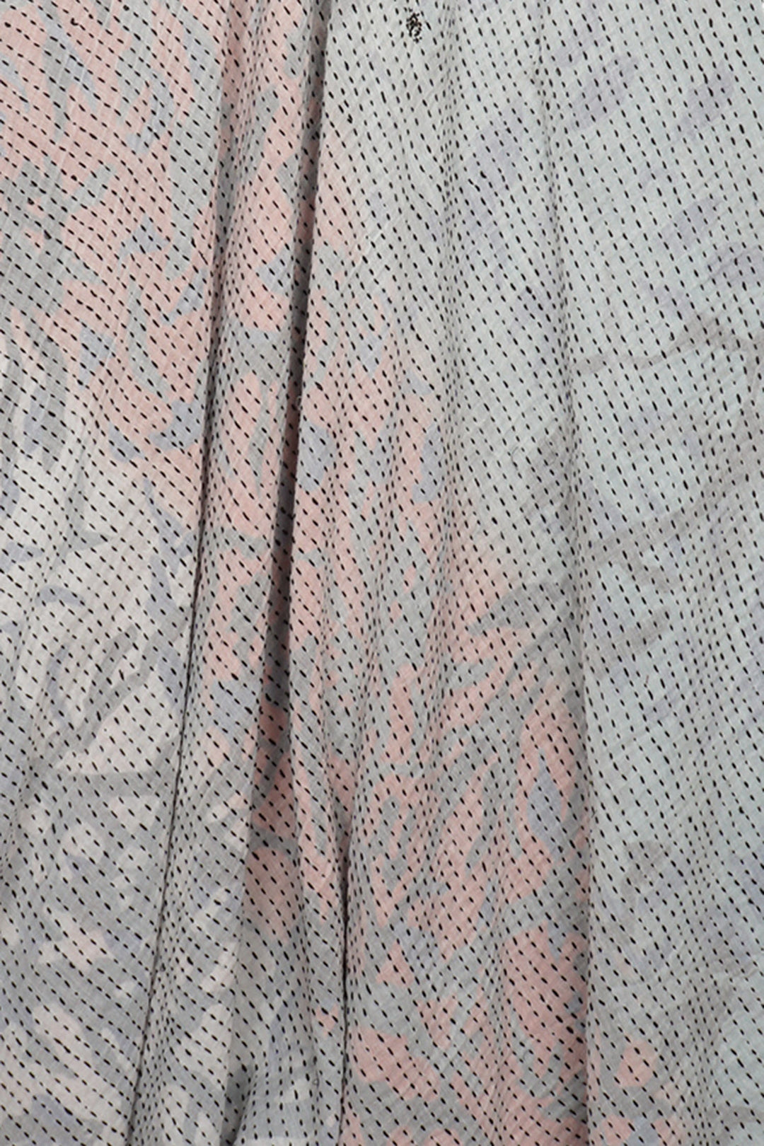 SUMMER BREEZE PRINT KANTHA BELL SHAPE JKT - sz2048-blu -